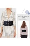 KOAHDE Rétro Cuir Corset à Lacets Ceinture,Ceinture Corset à Lacets Femme en Cuir,Ceinture Large à Lacets,Ceinture Large Femm