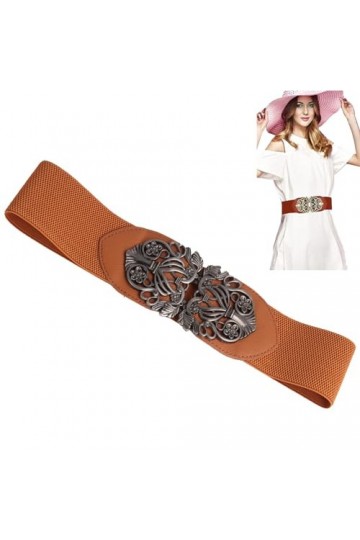 KOAHDE Large à Taille Ceinture de Robe Rétro,Élastique Large Taille Ceinture,Ceinture Taille Élastique Attachée,Ceinture Larg