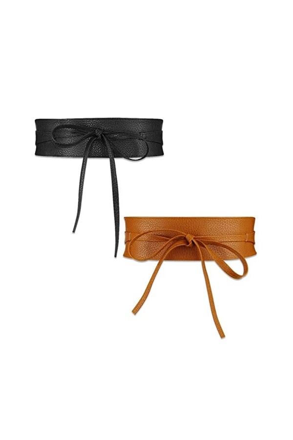 Ceinture Large à NœUd Noué Femme Ceinture Large OrnéE éLastique Convient Aux Robes, Chemises, Accessoires Simples Et Polyvale