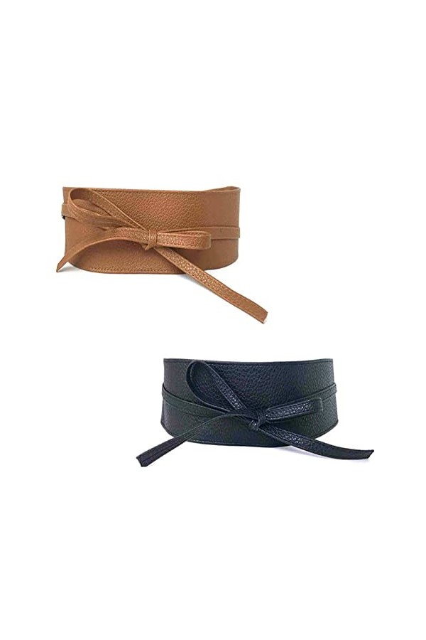 Ceinture Large à NœUd Noué Femme Ceinture Large OrnéE éLastique Convient Aux Robes, Chemises, Accessoires Simples Et Polyvale