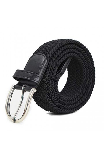 AnJuHoPa Ceinture Extensible Ceinture élastique Unisexe ceinture Tressée largeur 3,3 cm boucle de Ceinture Décontractée sans 