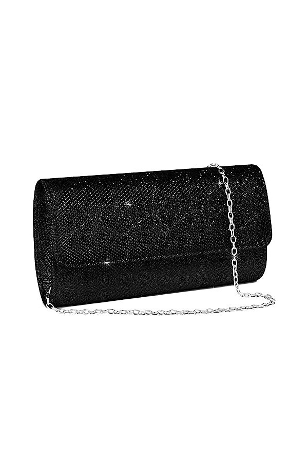 OSDUE Sac de Soirée Pochette, Pochette Enveloppe Sac de Soirée pour Femme, Sac à Main de Soirée Etincelant pour Soirée, Maria