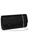 OSDUE Sac de Soirée Pochette, Pochette Enveloppe Sac de Soirée pour Femme, Sac à Main de Soirée Etincelant pour Soirée, Maria