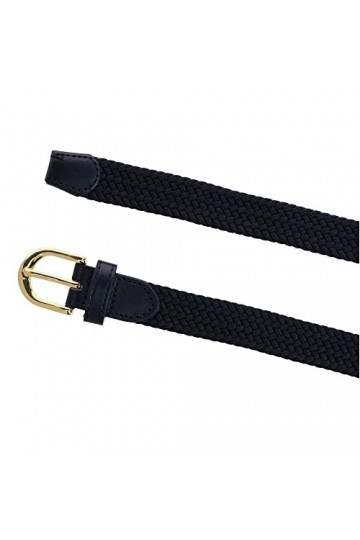 CTM Ceinture élastique tressée pour femme - Noir - Small