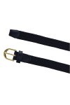 CTM Ceinture élastique tressée pour femme - Noir - Small