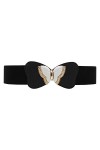 BlackButterfly 3 Pouce De Large Élastique Papillon Ceinture Noir, M 