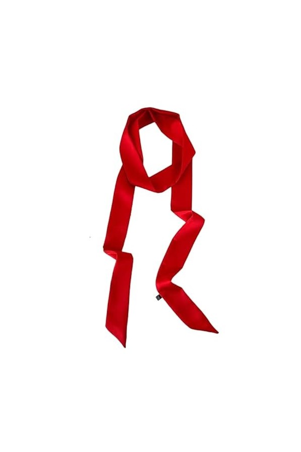 Ceinture en satin pour femme - 5 cm x 195 cm - Ruban imitation soie - Longue écharpe - Accessoire de chapeau, jaune, 5cm*195c