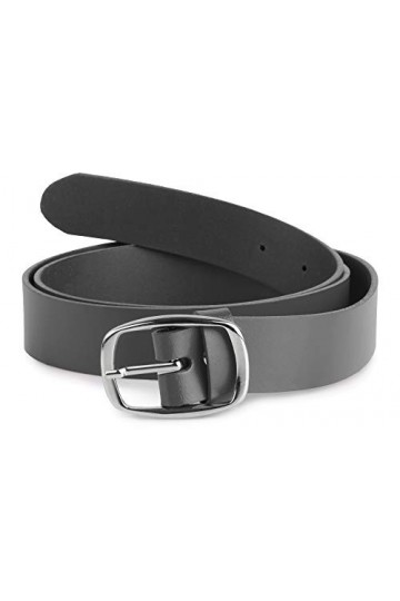Merry Style Ceinture en Cuir Véritable Femme D41 Graphite, 95 cm Longueur totale 114 cm 