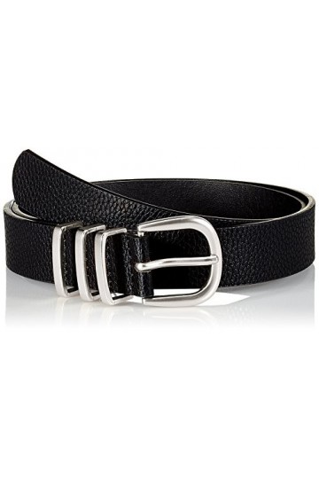 Pieces Pclea Jeans Belt Noos, Ceinture Femme, Noir Black Detail: Black W/silver , 110 Taille fabricant: 95 
