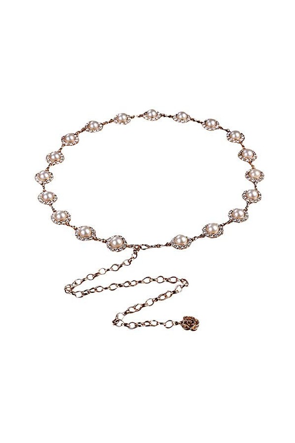 Milya Hip Chain Ensemble de nœud Papillon et Ceinture de Tuxedo, Heart Silver, One Size Femme