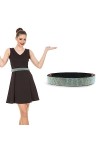 Bewudy Rhinestone Ceinture élastique pour femme PU brillant cristal stretch taille femme robe stretch ceinture mode scintilla