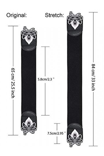 2 Pièces Ceinture Taille Large Élastique Ceinture de Cinch Rétro Femmes Stretch Ceinture en Métal Boucle Vintage Rouge et No