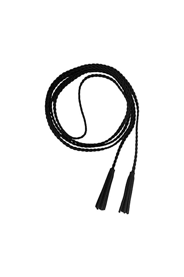 Nanxson Ceinture Fine pour Femme en Cuir Tressée avec Frange pour Robe Chemisier PDW0042 Taille unique, café 