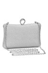 UBORSE Sac de Soirée Pochette Mariage en Paillettes Brillant Sac à Main Femme en Bandoulière Chaîne Démontable Superbe Cadeau