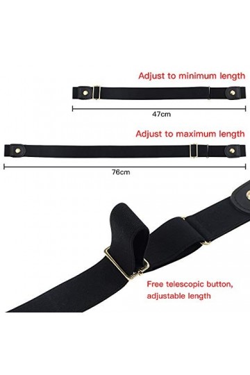 UBERMing 2 Pcs Ceinture Ajustable Sans Boucle Ceinture Elastique Invisible Ceinture Sans Boucle Dames Ceinture Extensible Hom