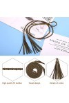3 Pièces Ceinture Tressée pour Femmes Ceinture à Franges Fines Couleur Unie Taille Réglable Chaîne jupe Corde Robe Jeans Acce
