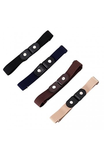 Sivono Ceinture Élastique Femme 4 Pièces, Ceinture sans Boucle Femme, Ceinture Élastique, Convient Aux Hommes Et Aux Femmes, 