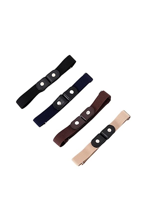 Sivono Ceinture Élastique Femme 4 Pièces, Ceinture sans Boucle Femme, Ceinture Élastique, Convient Aux Hommes Et Aux Femmes, 