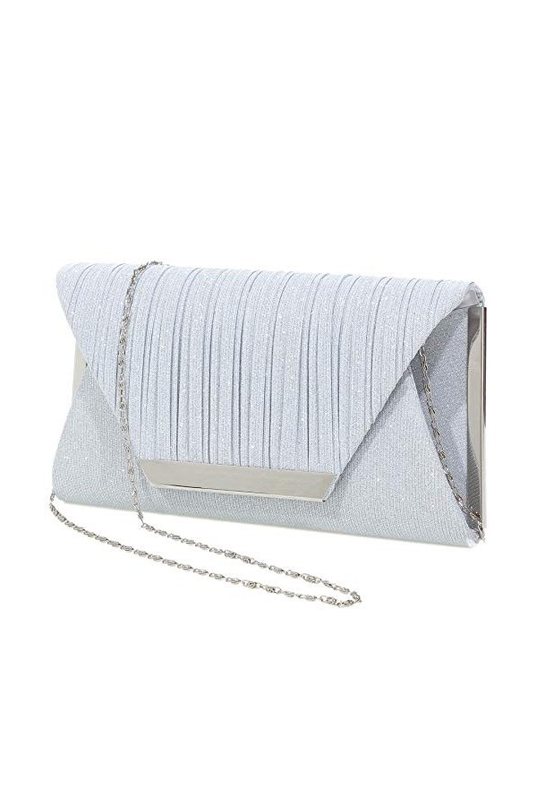 LIGUL Sacs du soir Mesdames, femmes d’or embrayage argenté brillant sac à main pour filles travail doré 