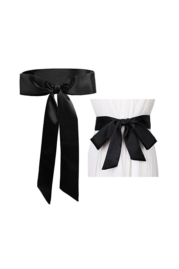 Vesaneae Ceintures femme Ceinture de mariée en Satin Classique Belt Ruban pour Les Femmes Occasion spéciale Robe 0 mois