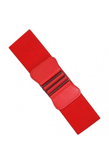 Ro Rox Tara Vintage Large Ceinture dinfirmière Années 1950 rétro élastiquée - Rouge L 