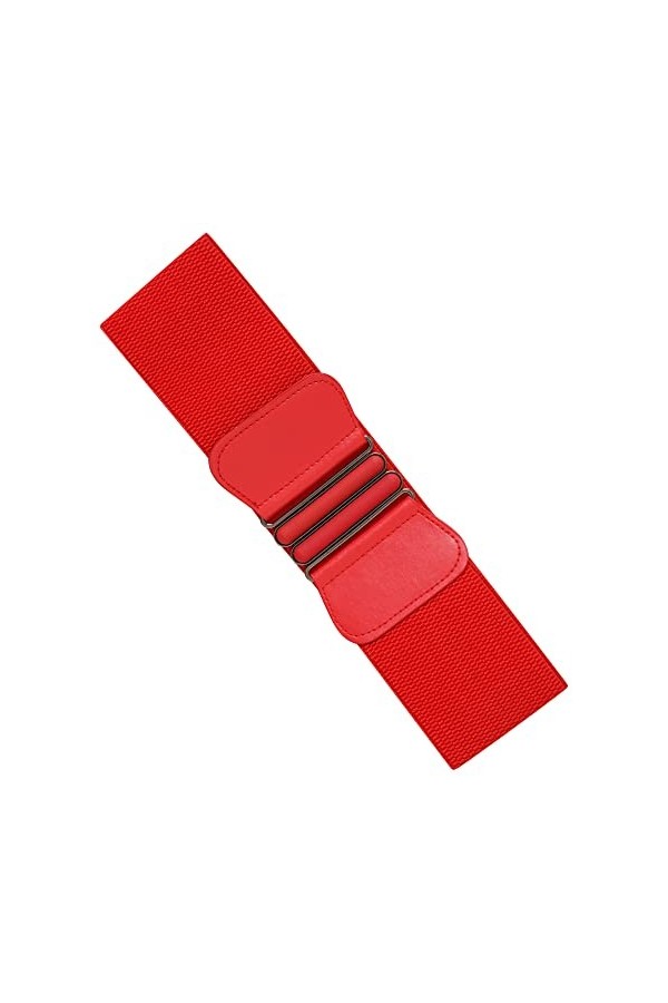 Ro Rox Tara Vintage Large Ceinture dinfirmière Années 1950 rétro élastiquée - Rouge L