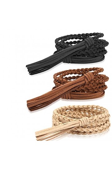 ASTER 3 Pièces Ceinture Jupe Tressée Fine Femme Mesdames Robe Maigre Frange Chaîne Corde Large