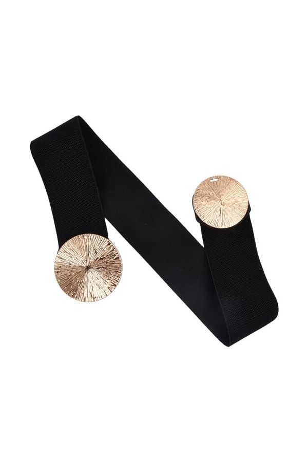 Anseom Ceinture Extensible pour Femmes, Ceinture de Taille Ceinture Tendance avec Double Boucle Ronde Dorée Ceinture Extensib
