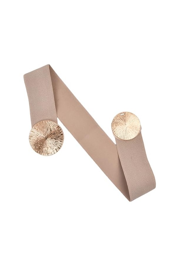 Anseom Ceinture Extensible pour Femmes, Ceinture de Taille Ceinture Tendance avec Double Boucle Ronde Dorée Ceinture Extensib