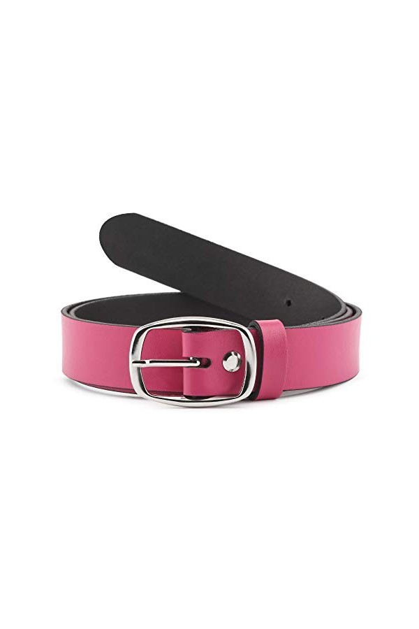 Merry Style Ceinture en Cuir Véritable Femme D41 Rose, 90 cm Longueur totale 109 cm 