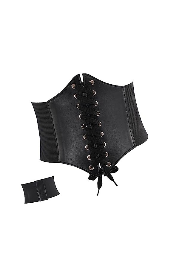 Ceinture Corset Femme Elastique Ceinture Corset à Lacets Ceintures Corset Rétro Large pour Pardessus Robe FêTe Jupe Tenue Quo