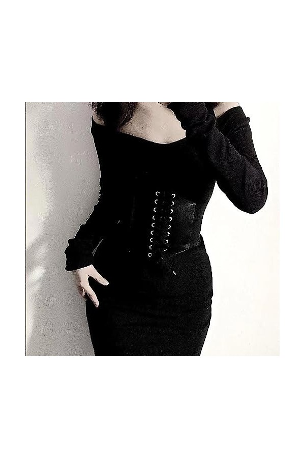 Ceinture Corset Femme Elastique Ceinture Corset à Lacets Ceintures Corset Rétro Large pour Pardessus Robe FêTe Jupe Tenue Quo