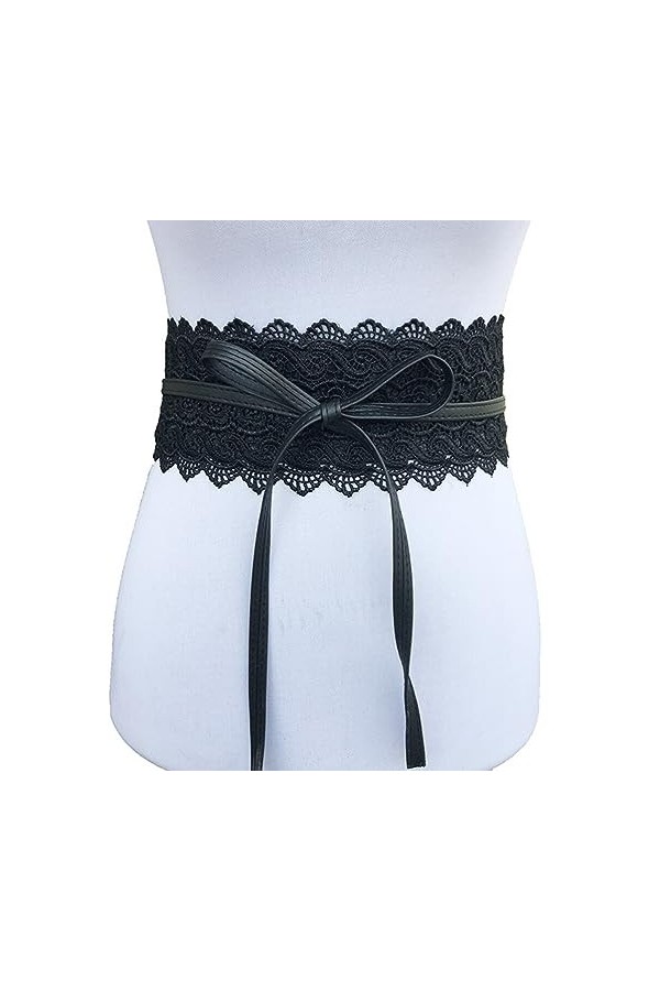 TENDYCOCO Ceinture Femme Large Pour Robe Lace up Ceinture Large Femme Élastique Stretch Grosse Ceinture Femme Pour Robe