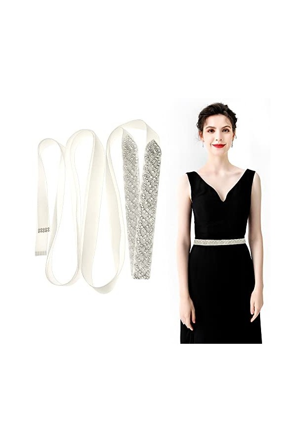 REFORUNG Strass Ceinture de Mariée Ceinture en Cristal Strass Mariage Strass Cristal Nuptiale Ruban Ceinture de Mariage Prom 