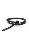 MenYiYDS Ceinture fine en cuir pour femme avec boucle de verrouillage pour robe
