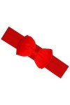 Ro Rox Vera Ceinture Large Élastique Années 1950 Vintage Retro Pin-Up Noeud Papillon Satin Rouge, L 