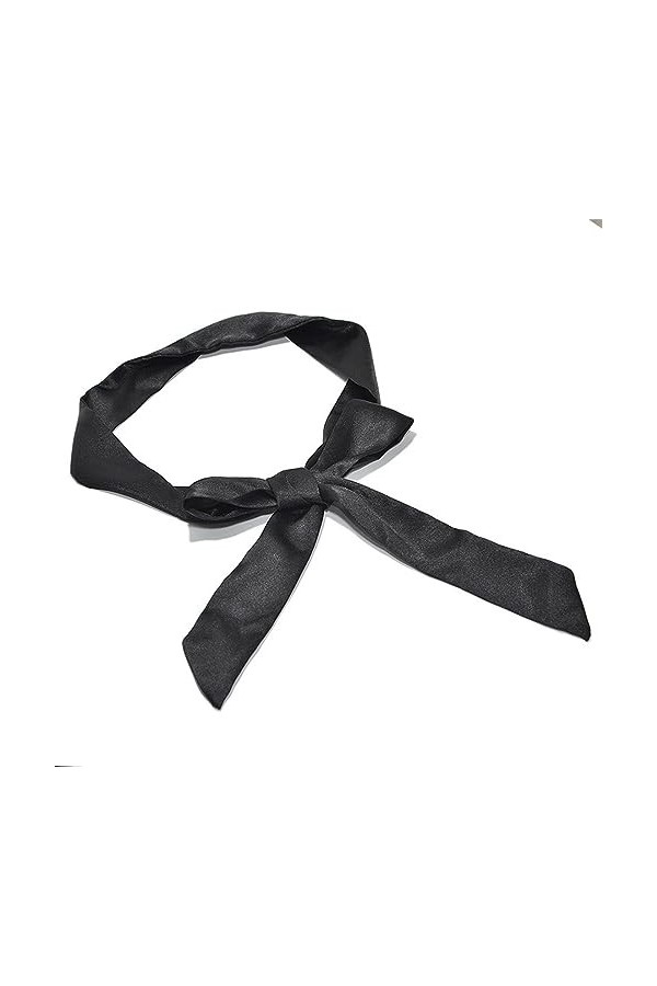 LYQNIHOB Ceinture de mariée en satin noir pour femme - Accessoire élégant pour robe doccasion spéciale - Ruban classique pou