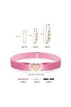 3pcs Ceintures Coeur, 3pcs Boucles De Taille, Ceinture Élastique Réglable, Jolie Ceinture Coeur Pour Garçons Filles Adolescen