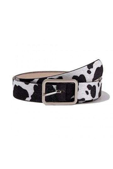 VALICLUD Ceinture pour Les Femmes Ceinture en Cuir Imprimé Animal de Mode Ceinture Imprimée de Vache pour Jeans Pantalons Rob