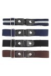 4 Pièces Ceinture Sans Boucle, Élastique Ceinture Invisible Sans Boucle, Ceinture Non Perforée Boucle Réglable, Ceinture Élas