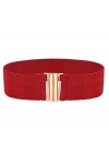 Oyccen Ceinture Extensible Femmes Large Ceintures de Taille Élastique Dames Décorative de Robe, rouge