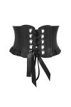 Aabellay Corset à lacets pour femme - Ceinture élastique rétro nouée - Ceinture large vintage - Bandage élastique pour filles
