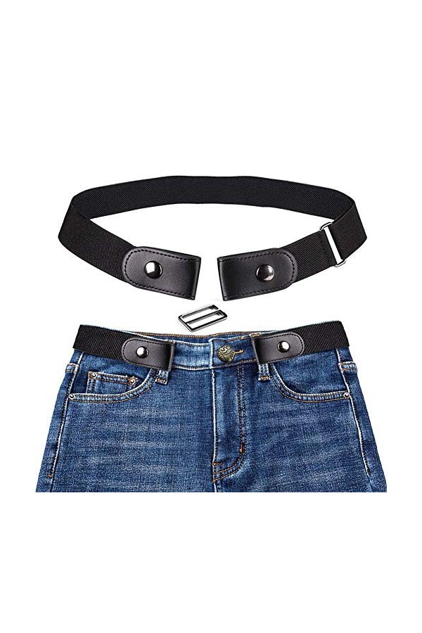 shajiahao Ceinture Extensible Sans Boucle, Ceinture Extensible pour Femmes,Ceinture Élastique Invisible, Ceinture Femmes Homm