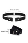 LIUJZZJ Ceinture Extensible sans Boucle Ceinture sans Boucle Ceinture Élastique Invisible Unisexe Réglable Dégagement Rapide 