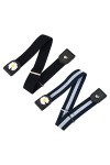 2 Pièces Ceinture Femme Homme Ceinture sans Boucle Élastique Invisible Ceinture, Ceinture sans Boucle Ceinture pour Jeans Pan