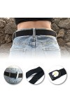 2 Pièces Ceinture Femme Homme Ceinture sans Boucle Élastique Invisible Ceinture, Ceinture sans Boucle Ceinture pour Jeans Pan