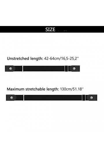 Momeski Ceinture Femme Homme Ceinture sans Boucle Élastique Invisible Ceinture pour Jeans Pantalon Robe Ceinture Unisexe Régl