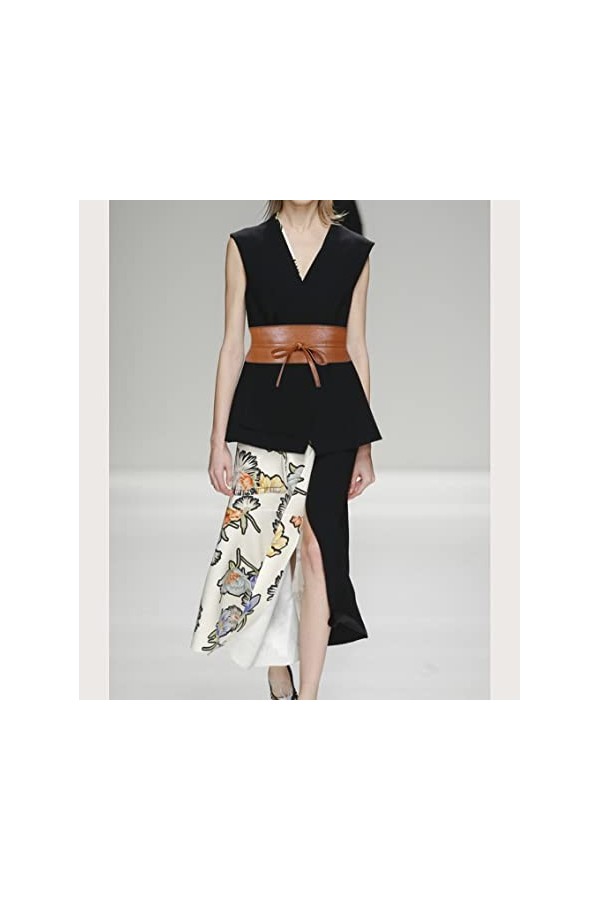 Liitata Ceinture large pour femme - Ceinture à nouer - Ceinture en cuir - Ceinture de taille - Ceinture de mode - Cinch - Cei