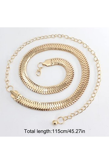 Clyhon Ceinture En Métal à Chaîne Pour Robe Ceinture de Robe en Métal Ceinture de Robe de Mariée Courroie Ceinture Mince Cein