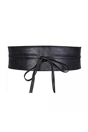 Liitata Ceinture large pour femme - Ceinture à nouer - Ceinture en cuir - Ceinture de taille - Ceinture cintrale - Ceinture c